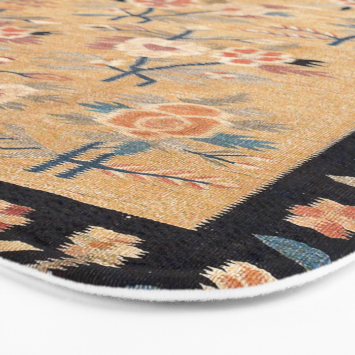 Bessarabian Floral European Kilim Print Bath Mat Gallery Image 3