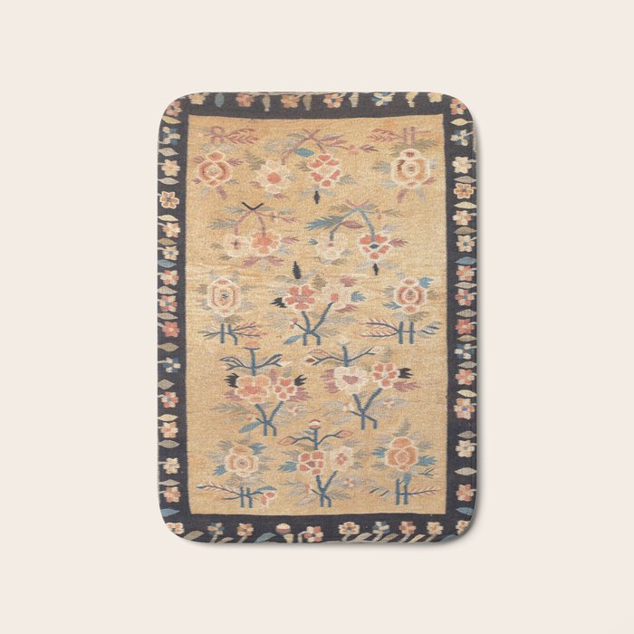 Bessarabian Floral European Kilim Print Bath Mat Gallery Image 1