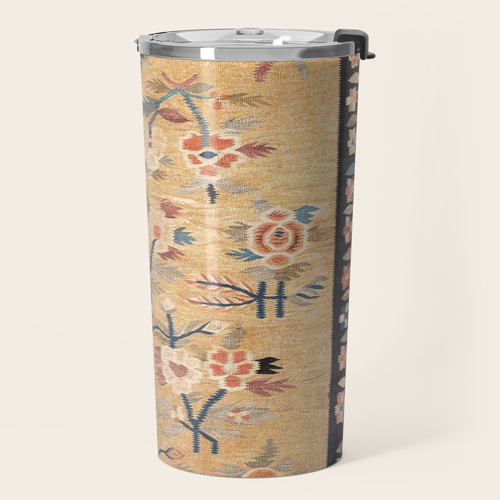 Bessarabian Floral European Kilim Print Travel Mug Gallery Image 2
