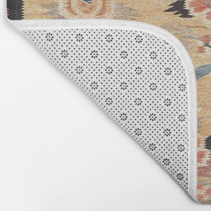 Bessarabian Floral European Kilim Print Bath Mat Gallery Image 2