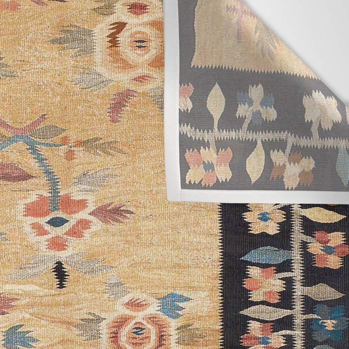 Bessarabian Floral European Kilim Print Wall Tapestry Gallery Image 3