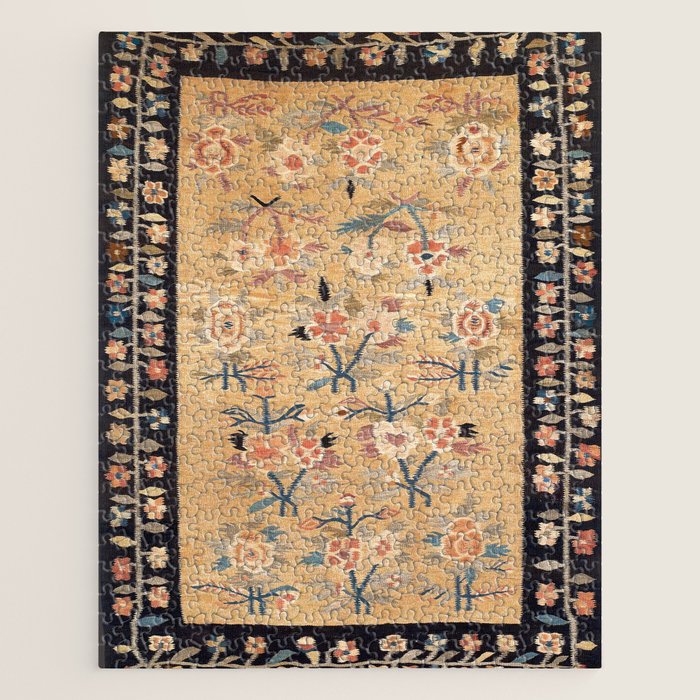 Bessarabian Floral European Kilim Print Jigsaw Puzzle Gallery Image 1