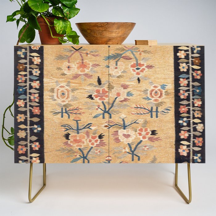 Bessarabian Floral European Kilim Print Credenza Gallery Image 1