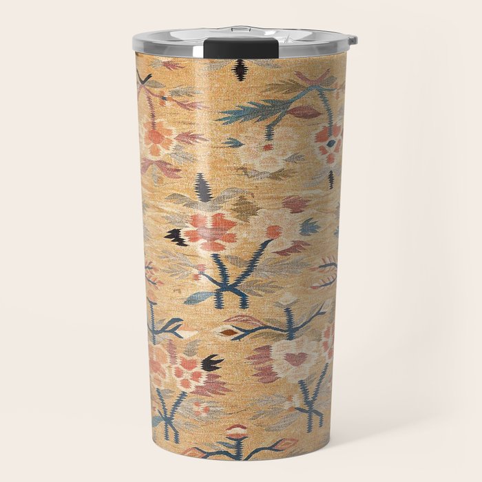 Bessarabian Floral European Kilim Print Travel Mug Gallery Image 1
