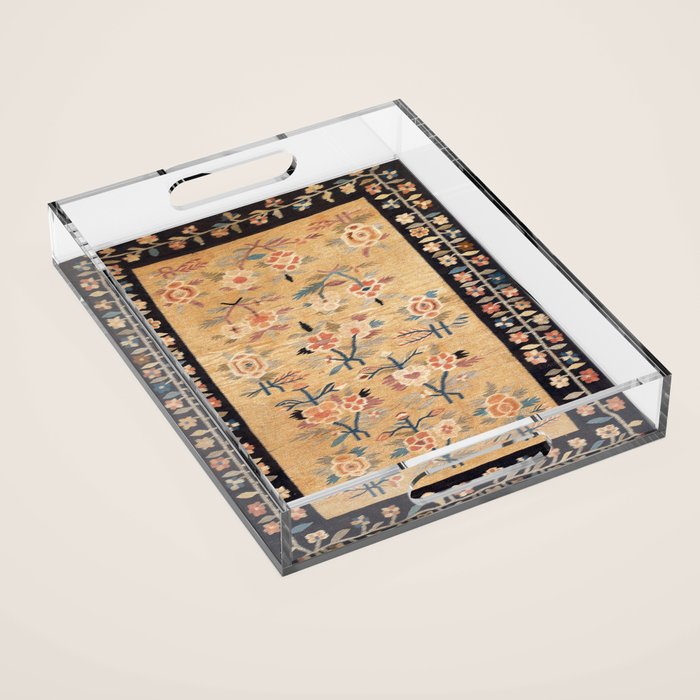 Bessarabian Floral European Kilim Print Acrylic Tray Gallery Image 1