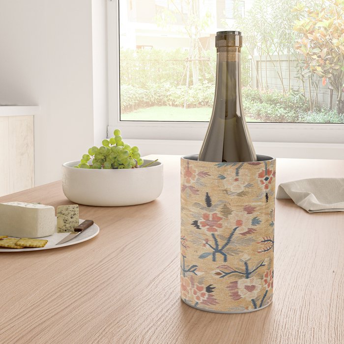 Bessarabian Floral European Kilim Print Wine Chiller Gallery Image 4