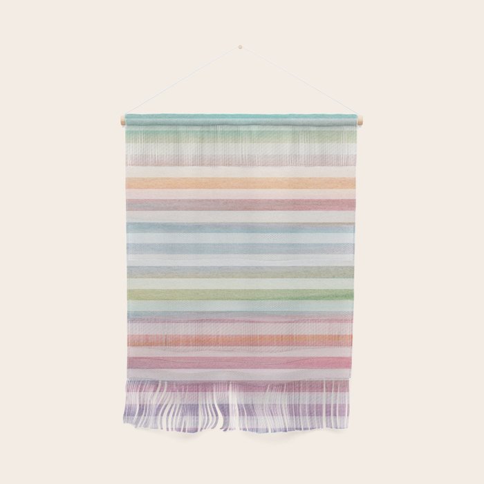Colorful Soft Stripes Pattern Wall Hanging Gallery Image 1