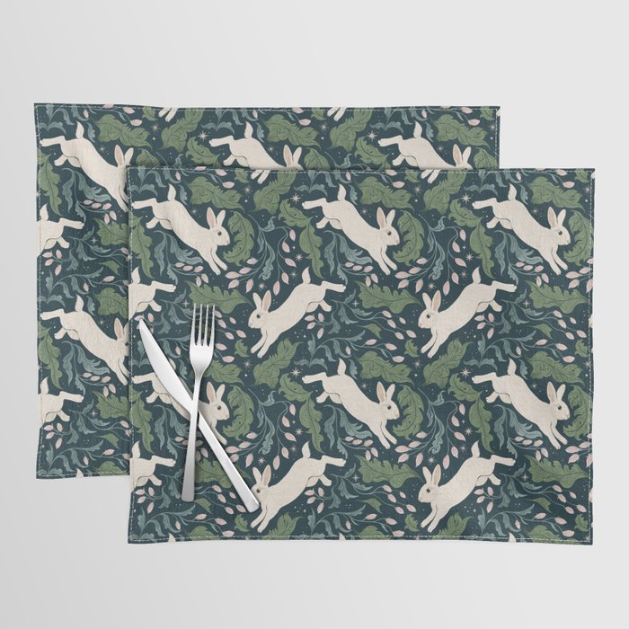 Moonlight Garden Bunnies Placemat Gallery Image 1