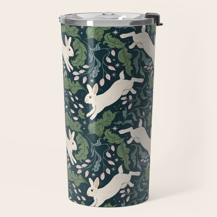 Moonlight Garden Bunnies Travel Mug Gallery Image 2