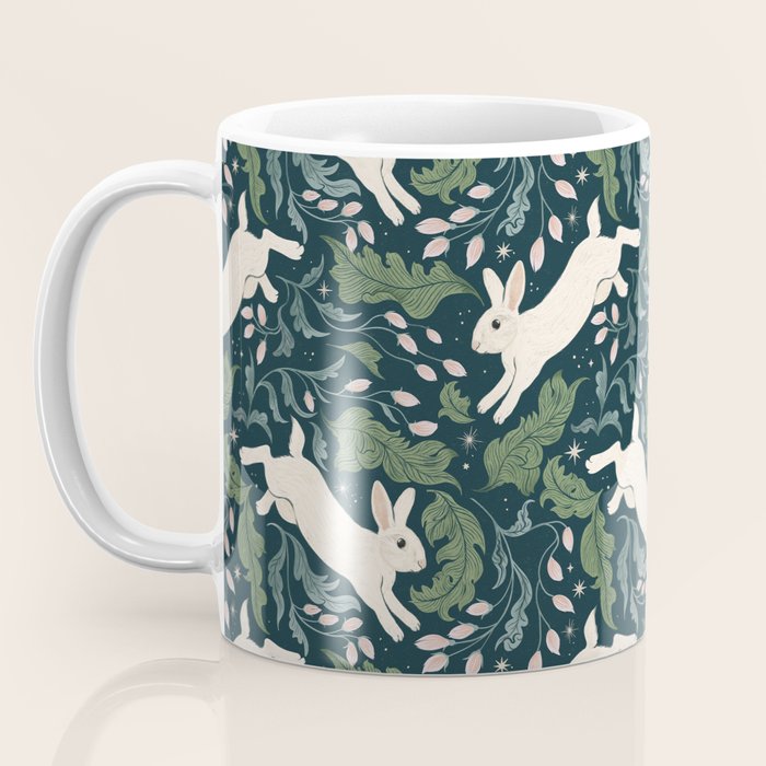 Moonlight Garden Bunnies Coffee Mug Gallery Image 3
