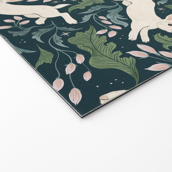 Moonlight Garden Bunnies Welcome Mat Gallery Image 2