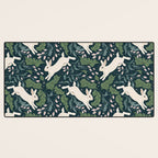 Moonlight Garden Bunnies Desk Mat Gallery Image 3