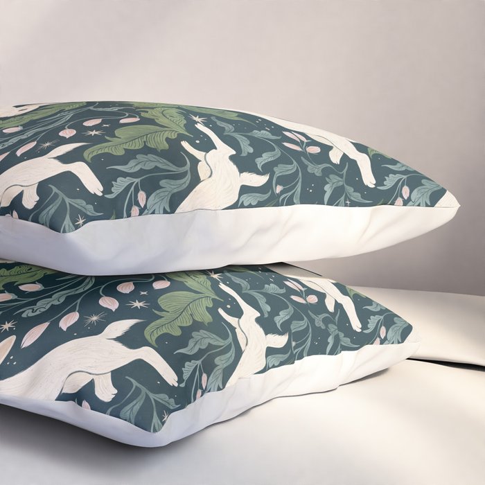 Moonlight Garden Bunnies Pillow Sham Gallery Image 3
