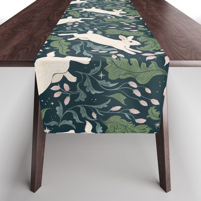 Moonlight Garden Bunnies Table Runner Gallery Image 1