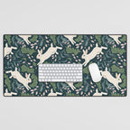 Moonlight Garden Bunnies Desk Mat Gallery Image 1