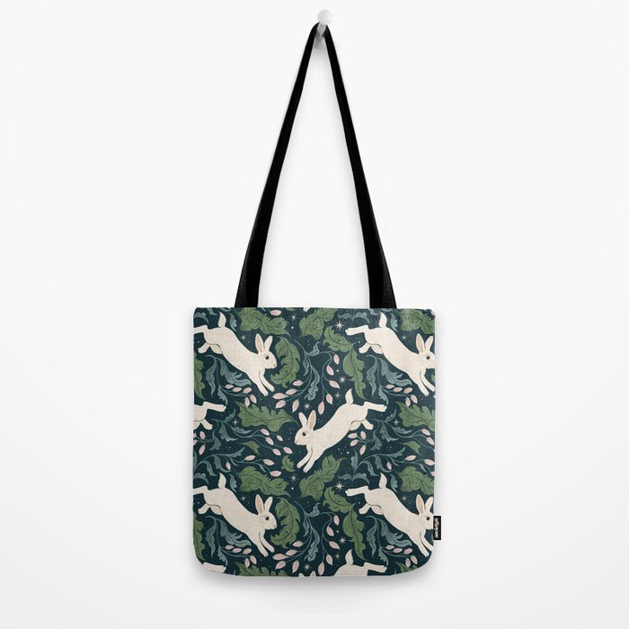 Moonlight Garden Bunnies Tote Bag Gallery Image 2