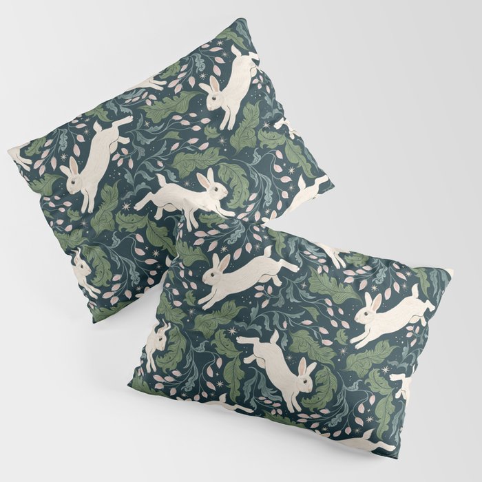 Moonlight Garden Bunnies Pillow Sham Gallery Image 3