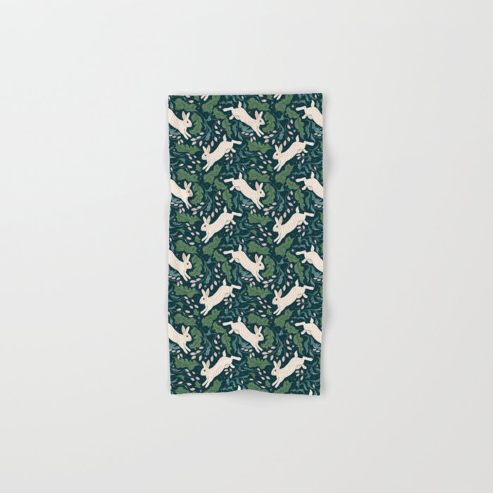 Moonlight Garden Bunnies Bath Towel Gallery Image 1