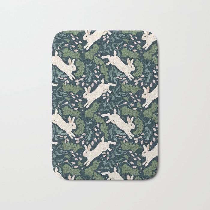Moonlight Garden Bunnies Bath Mat Gallery Image 1