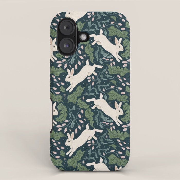 Moonlight Garden Bunnies iPhone Case Gallery Image 1
