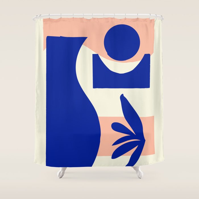 Blue Jar Shower Curtain Gallery Image 1