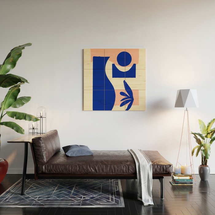 Blue Jar Wood Wall Art Gallery Image 2