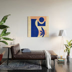 Blue Jar Wood Wall Art Gallery Image 2