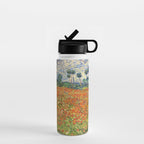 Poppy Field by Vincent van Gogh, 1890 painting Water Bottle Gallery Image 1