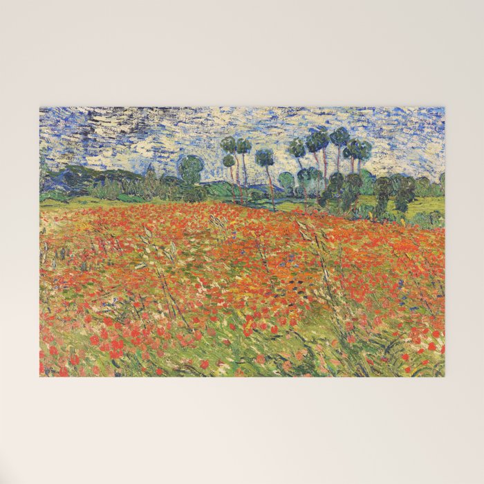 Poppy Field by Vincent van Gogh, 1890 painting Welcome Mat Gallery Image 1