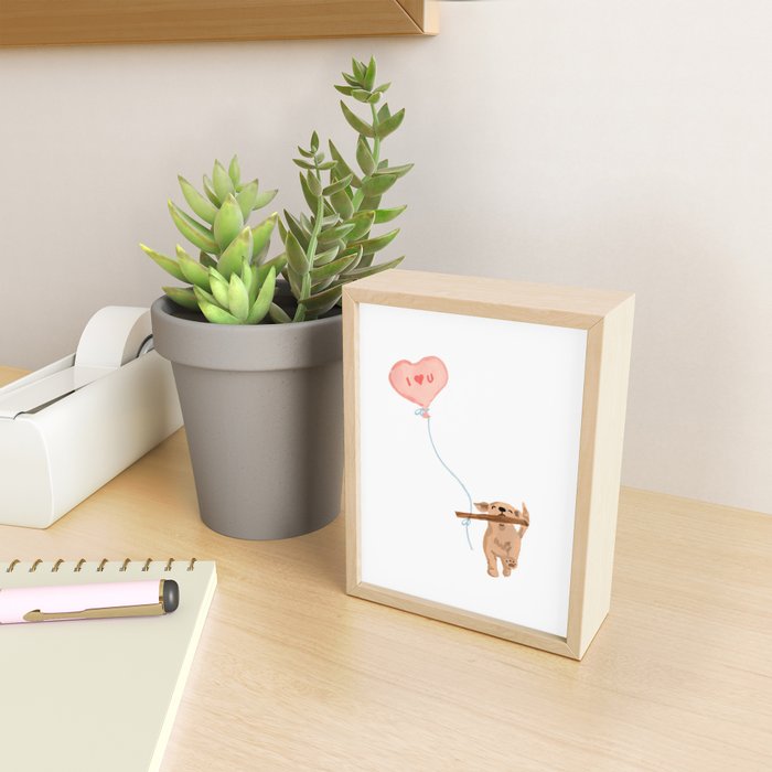 Furry Helper Heart You Print Mini Art Print Gallery Image 2