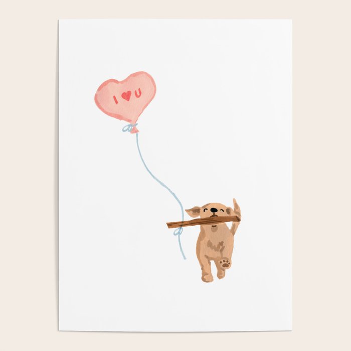 Furry Helper Heart You Print Poster Gallery Image 1