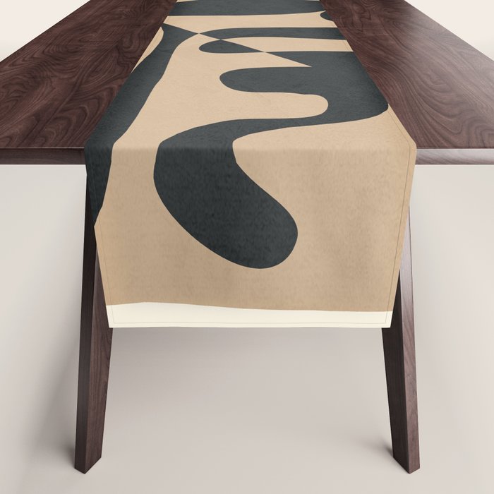 Abstract Ink 1 Table Runner Gallery Image 1