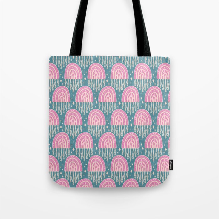Little Rainbows - orchid and blue Tote Bag Gallery Image 1
