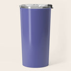 Veri Peri Solid Color Plain Perowinkle Blue Modern Abstract  Travel Mug Gallery Image 2