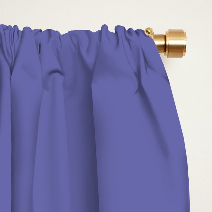 Veri Peri Solid Color Plain Perowinkle Blue Modern Abstract  Window Curtain Gallery Image 2