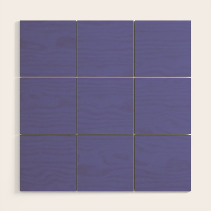 Veri Peri Solid Color Plain Perowinkle Blue Modern Abstract  Wood Wall Art Gallery Image 1