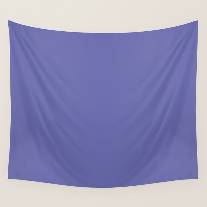 Veri Peri Solid Color Plain Perowinkle Blue Modern Abstract  Wall Tapestry Gallery Image 4