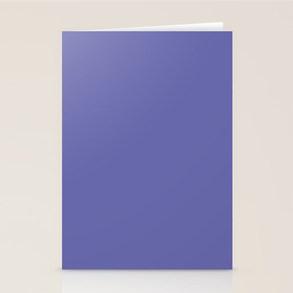 Veri Peri Solid Color Plain Perowinkle Blue Modern Abstract  Stationery Card Gallery Image 2