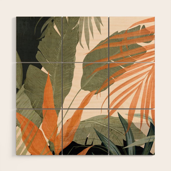 Jungle Abstract 10 Wood Wall Art Gallery Image 1
