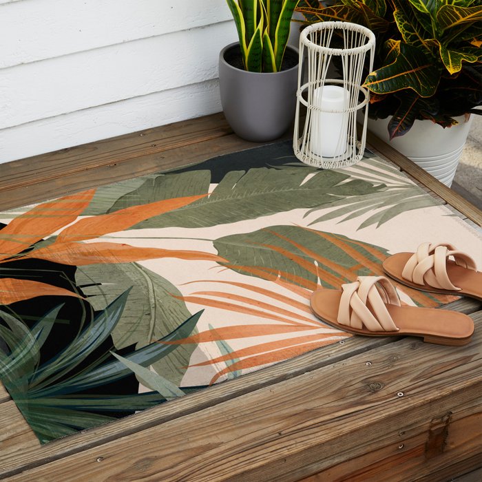 Jungle Abstract 10 Outdoor Rug Gallery Image 2