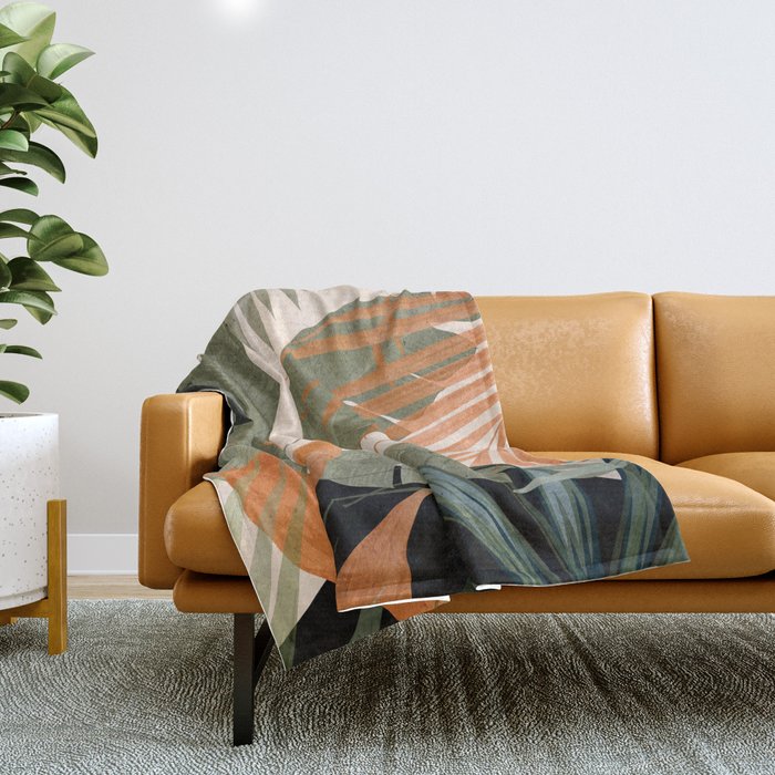 Jungle Abstract 10 Throw Blanket Gallery Image 1