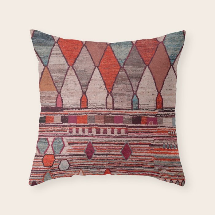Earthy Berber Geometry Throw Pillow Gallery Image 6