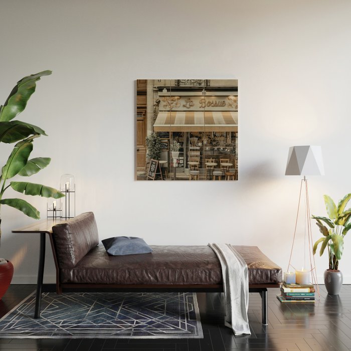 Paris, France, Coffee Shop Wood Wall Art Gallery Image 2