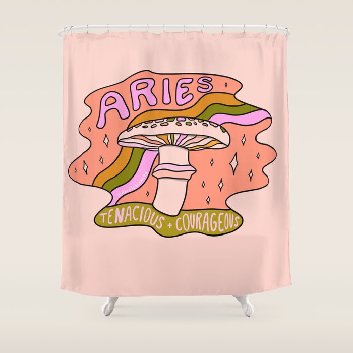 Aries Mushroom Shower Curtain Gallery Image 1