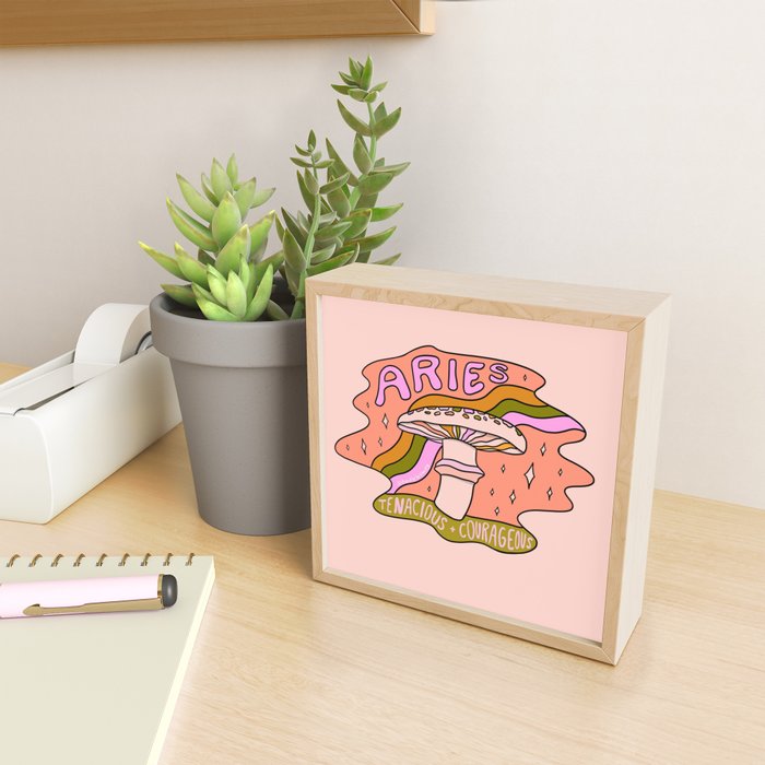 Aries Mushroom Mini Art Print Gallery Image 2