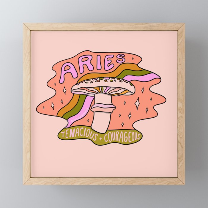 Aries Mushroom Mini Art Print Gallery Image 1