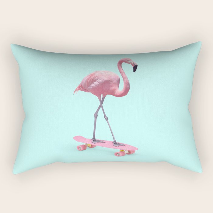 SKATE FLAMINGO Rectangular Pillow Gallery Image 2