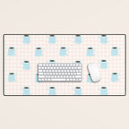 Coffee mug drink cartoon doodle pattern Desk Mat Gallery Image 1
