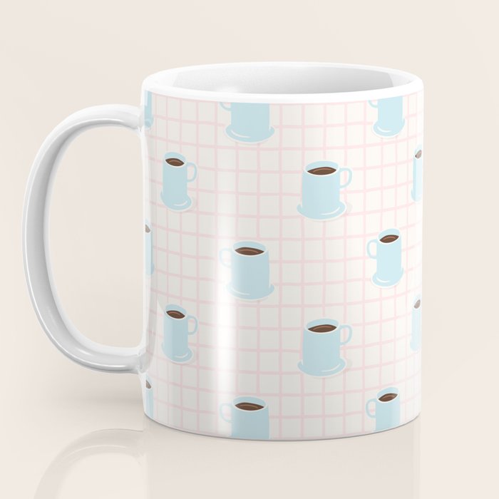 Coffee mug drink cartoon doodle pattern Coffee Mug Gallery Image 3