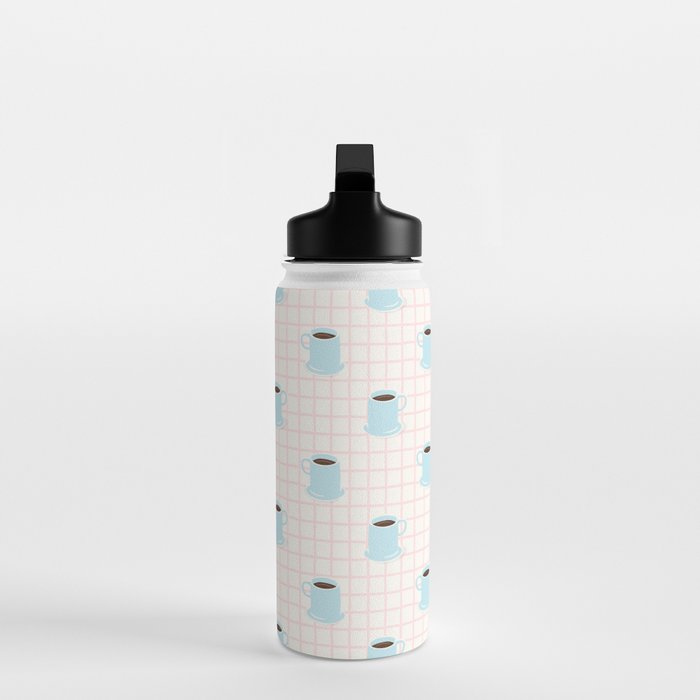 Coffee mug drink cartoon doodle pattern Water Bottle Gallery Image 3